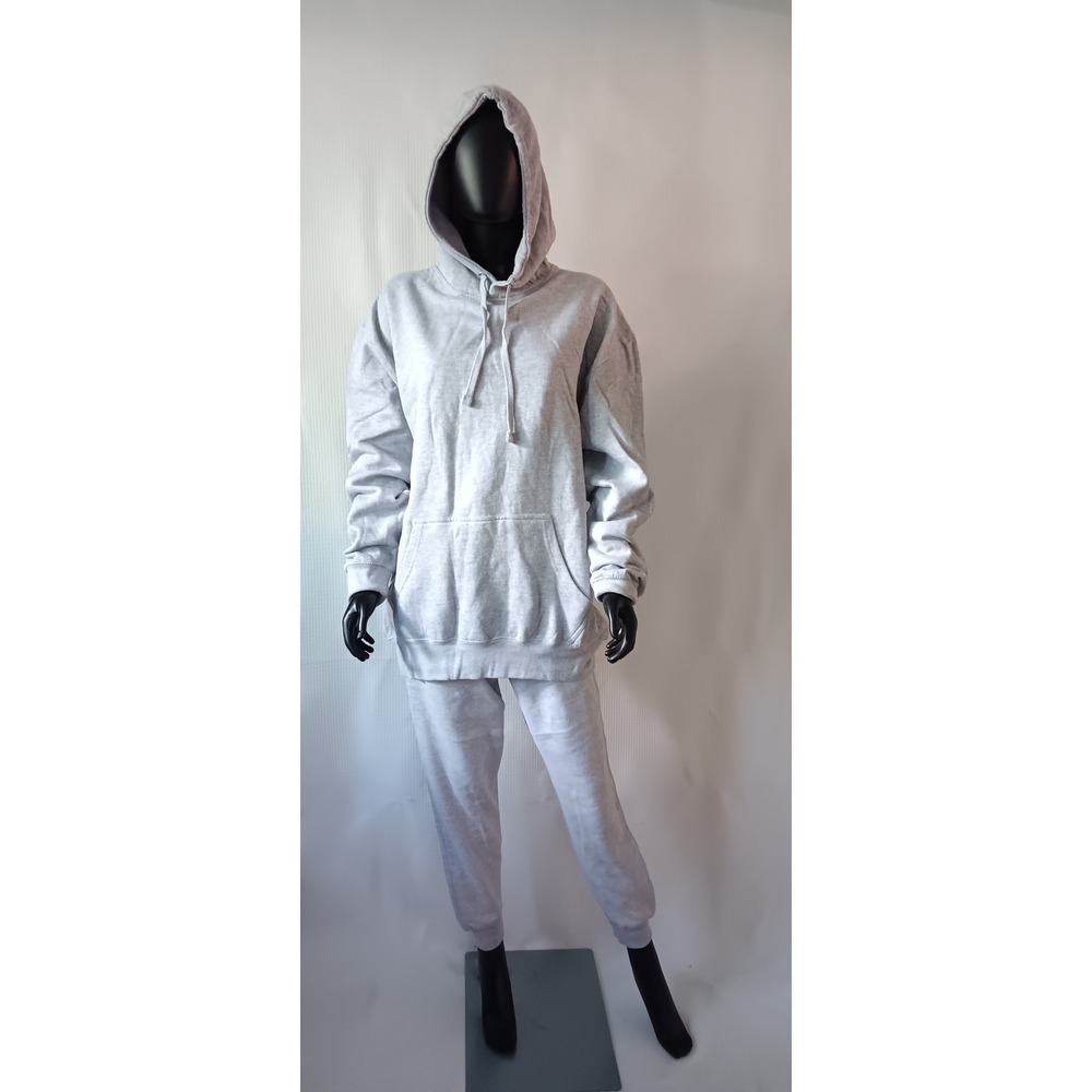 SMART Blanks 2 Piece Sweatshirt set Gray Hoodie jogger kangaroo Pocket XL